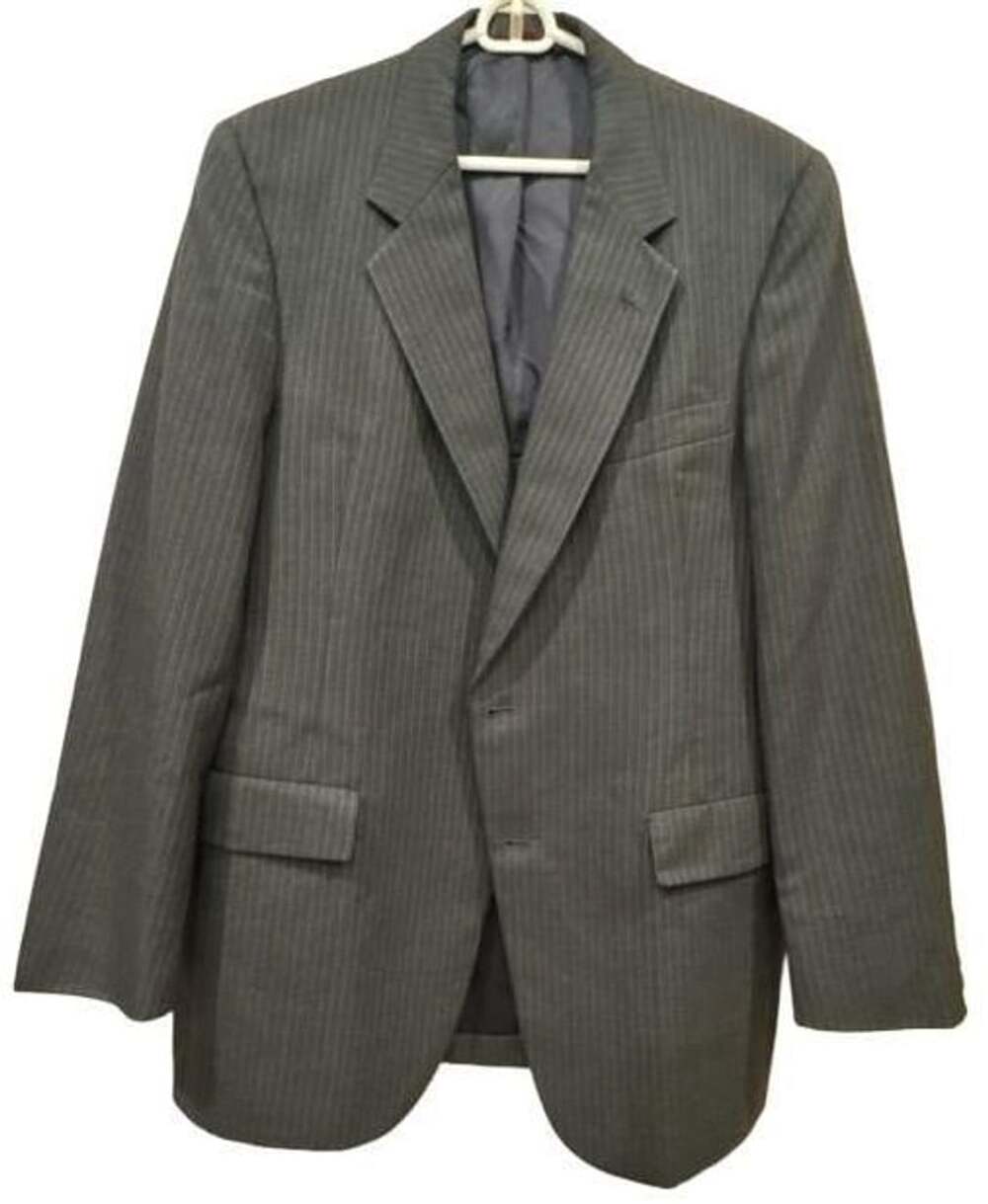 Vintage Hart Schaffner Marx Raleighs Dark Gray Pinstripe Blazer 40/42
